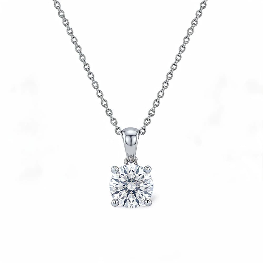 Beautiful Round Brilliant Lab Grown Diamond Pendant - Image 4 Beautiful Round Brilliant Lab Grown Diamond Pendant, view 4 of 5