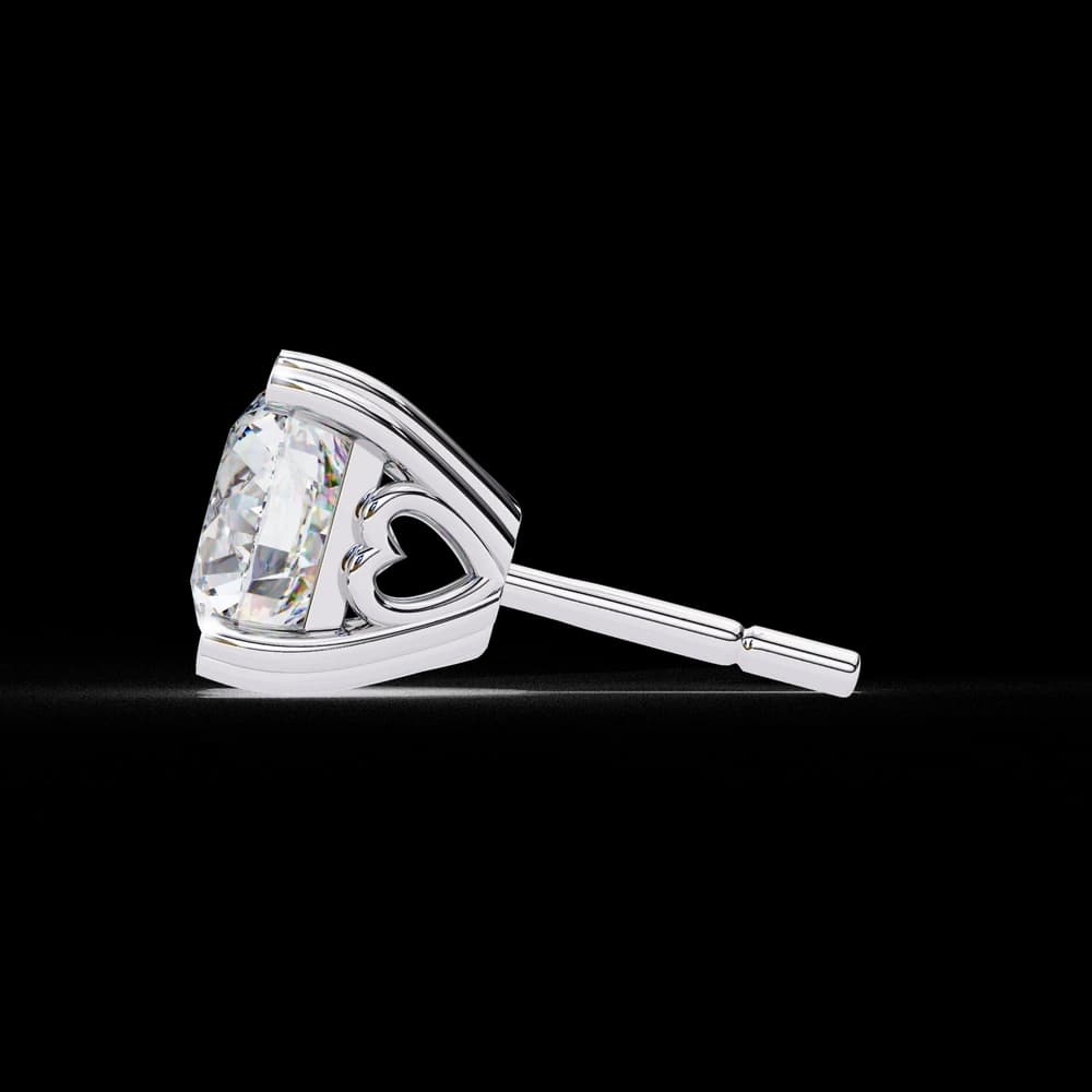 Round Cut Solitaire Lab Grown Diamond Stud Earrings - Image 10 Round Cut Solitaire Lab Grown Diamond Stud Earrings, view 10 of 16