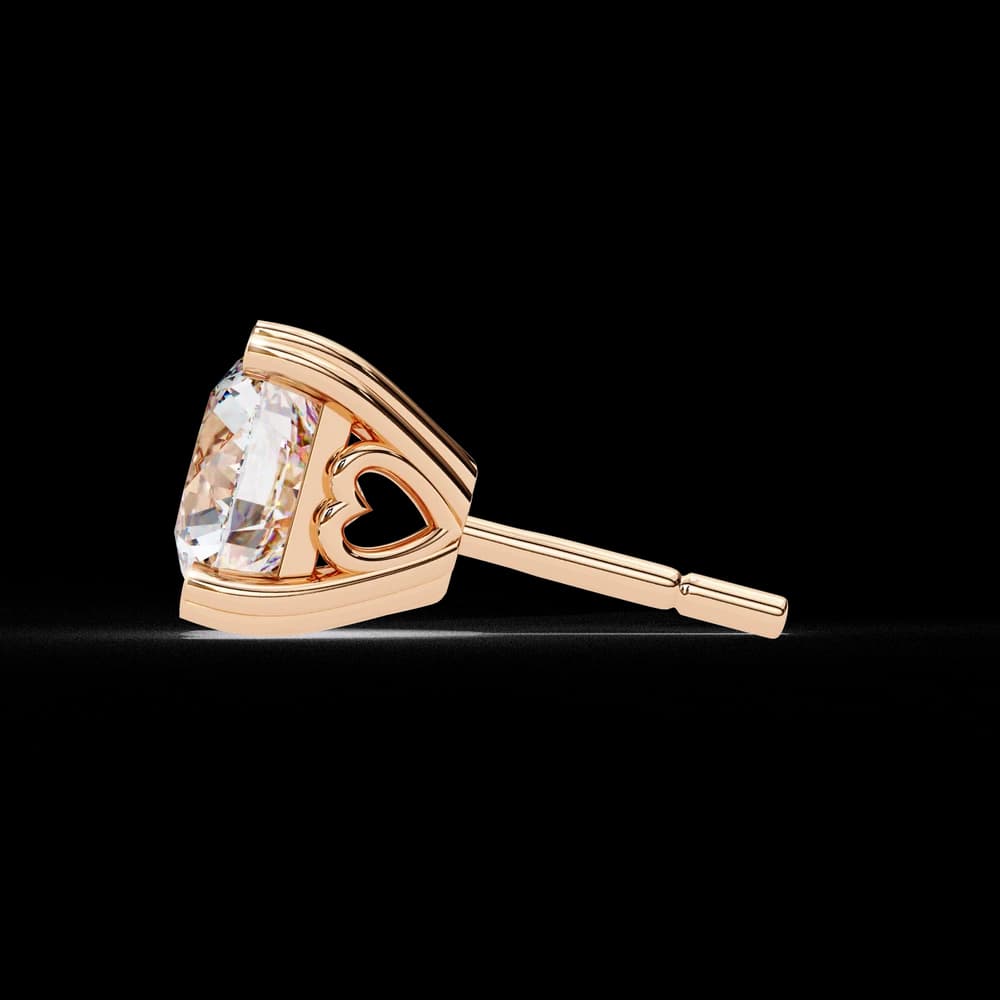 Round Cut Solitaire Lab Grown Diamond Stud Earrings - Image 11 Round Cut Solitaire Lab Grown Diamond Stud Earrings, view 11 of 16