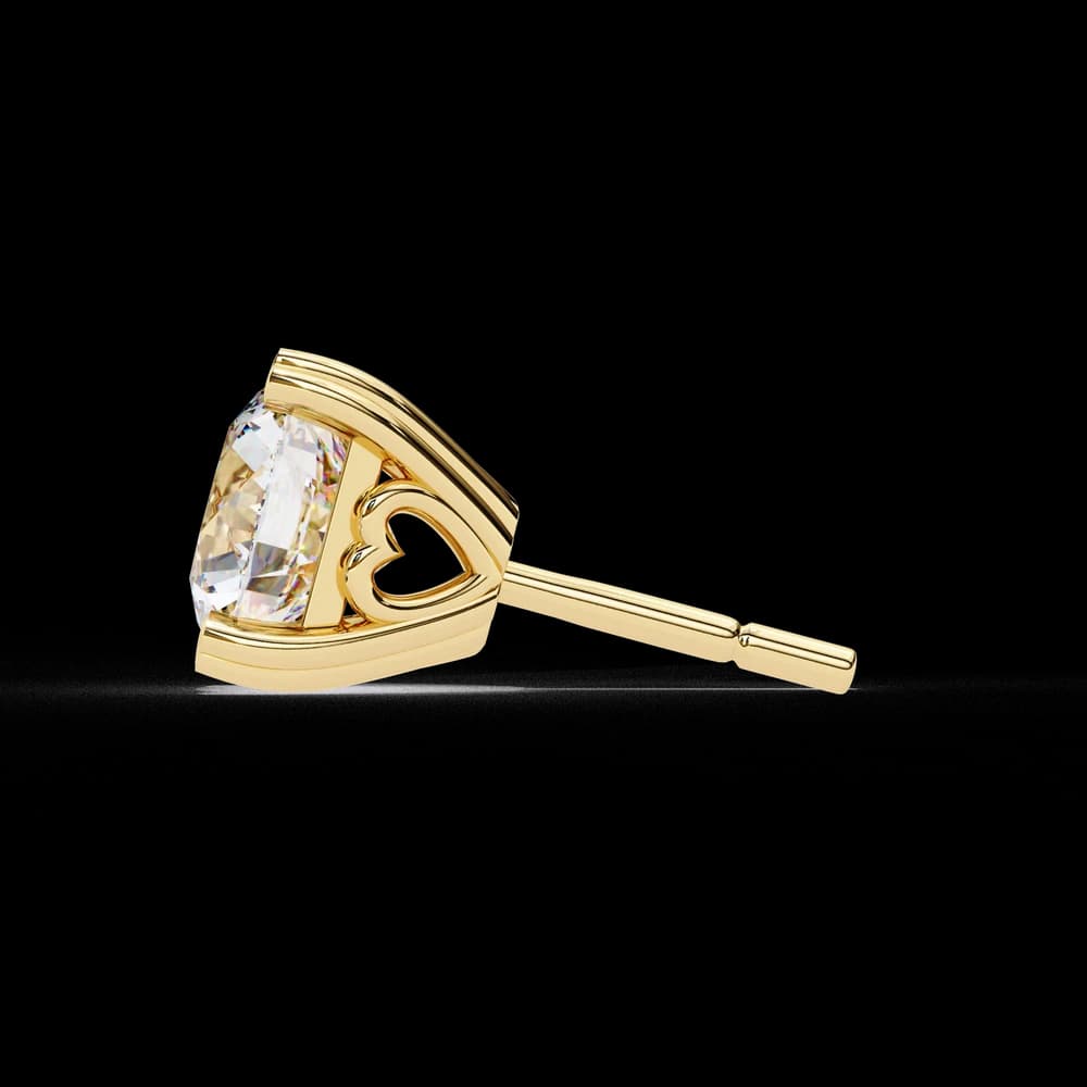 Round Cut Solitaire Lab Grown Diamond Stud Earrings - Image 9 Round Cut Solitaire Lab Grown Diamond Stud Earrings, view 9 of 16