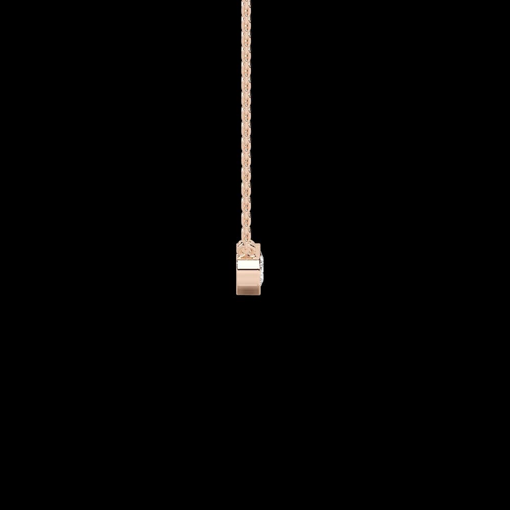 Bezel Set Lab Grown Diamond Bar Pendant with chain - Image 3 Bezel Set Lab Grown Diamond Bar Pendant with chain, view 3 of 4