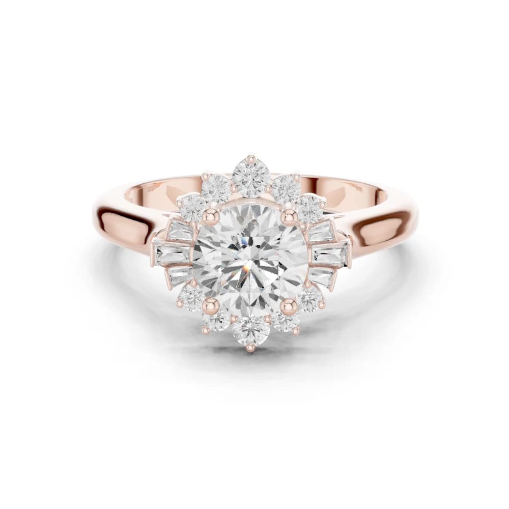 Birch Wood Lab Grown Round Diamond Ring - Image 1 Birch Wood Lab Grown Round Diamond Ring, view 1 of 9
