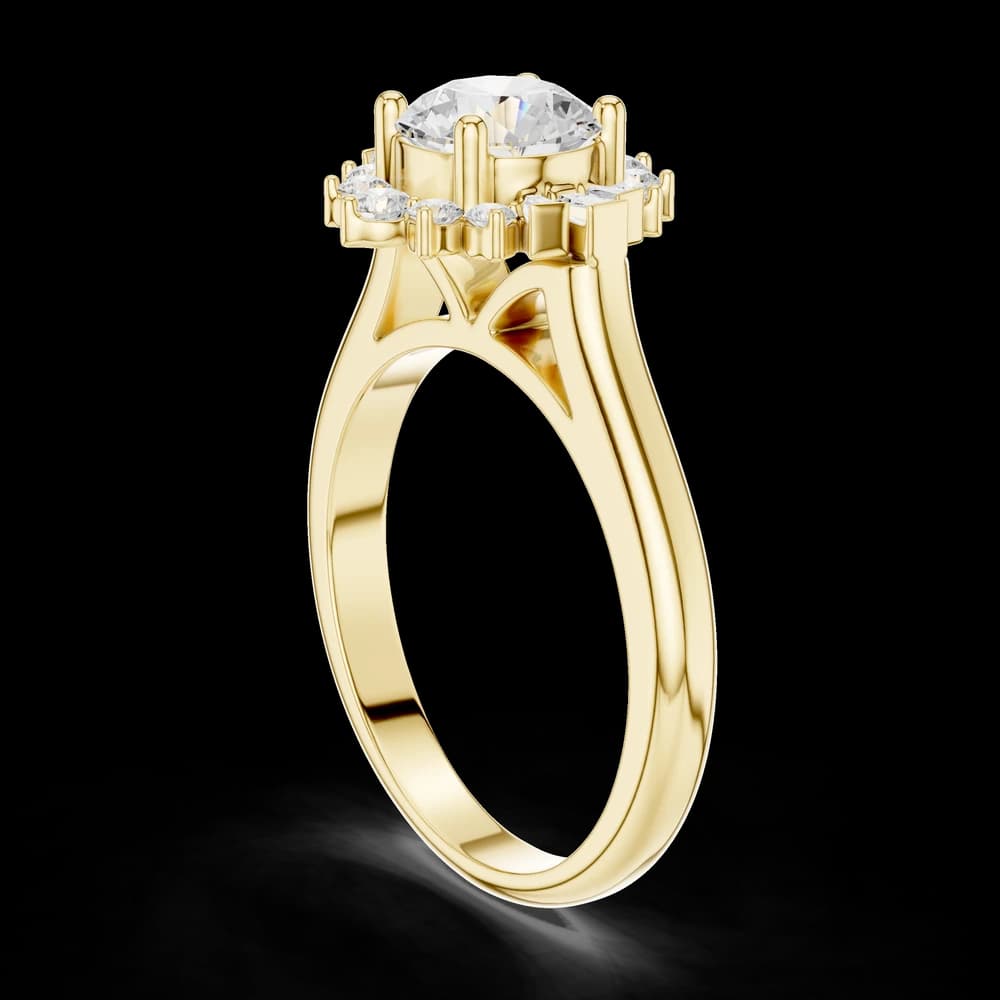 Birch Wood Lab Grown Round Diamond Ring - Image 7 Birch Wood Lab Grown Round Diamond Ring, view 7 of 9