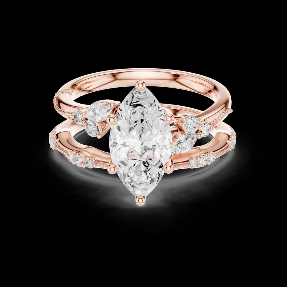 Black Nightshade Lab Grown Diamond Marquise Cut Ring - Image 4 Black Nightshade Lab Grown Diamond Marquise Cut Ring, view 4 of 10