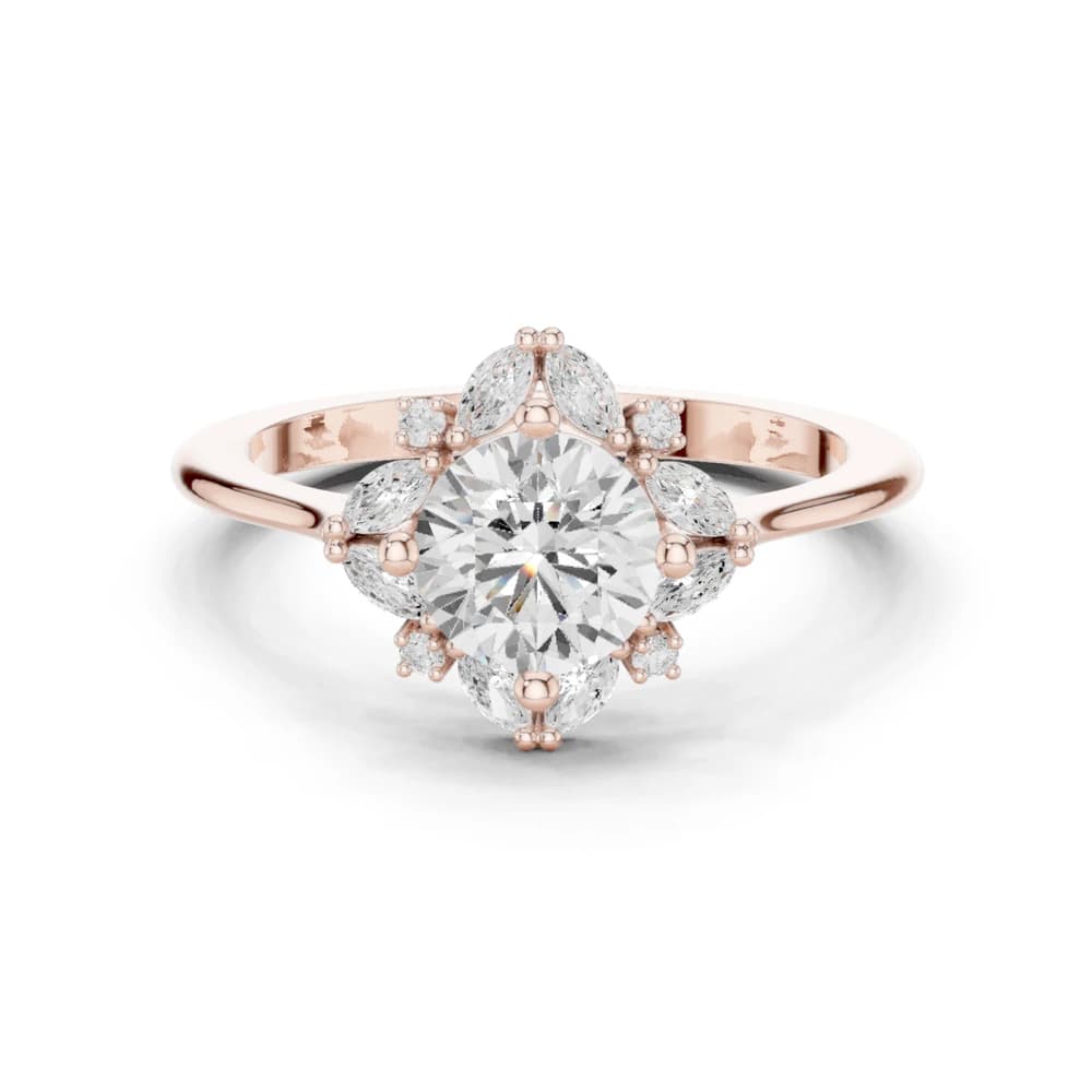 Blue Bell Lab Grown Diamond Scalloped Prong Ring - Image 1 Blue Bell Lab Grown Diamond Scalloped Prong Ring, view 1 of 9