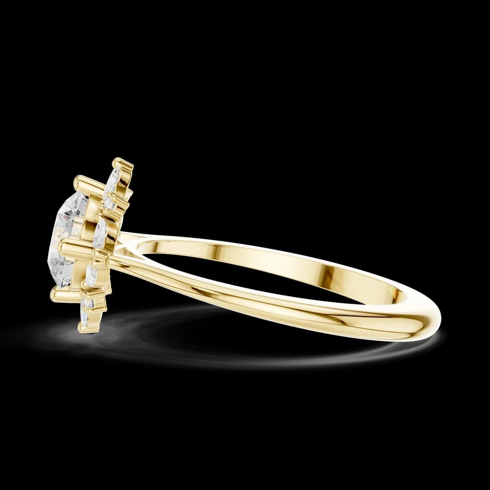 Blue Bell Lab Grown Diamond Scalloped Prong Ring - Image 9 Blue Bell Lab Grown Diamond Scalloped Prong Ring, view 9 of 9