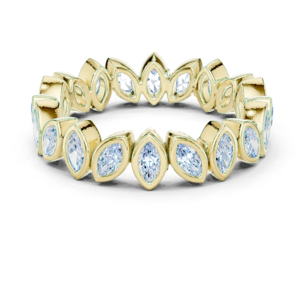 Blue Lupin Lab Grown Diamond Botanical Halo Ring - Image 3 Blue Lupin Lab Grown Diamond Botanical Halo Ring, view 3 of 9