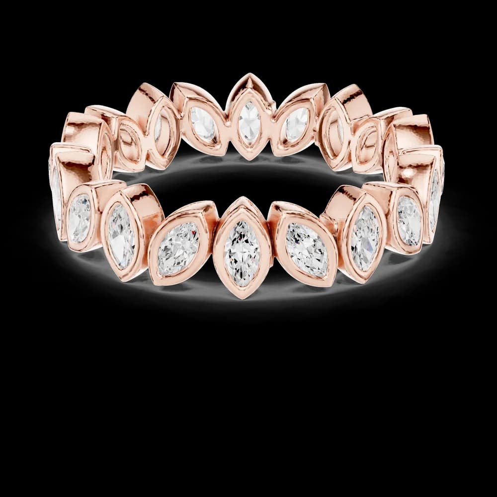 Blue Lupin Lab Grown Diamond Botanical Halo Ring - Image 4 Blue Lupin Lab Grown Diamond Botanical Halo Ring, view 4 of 9