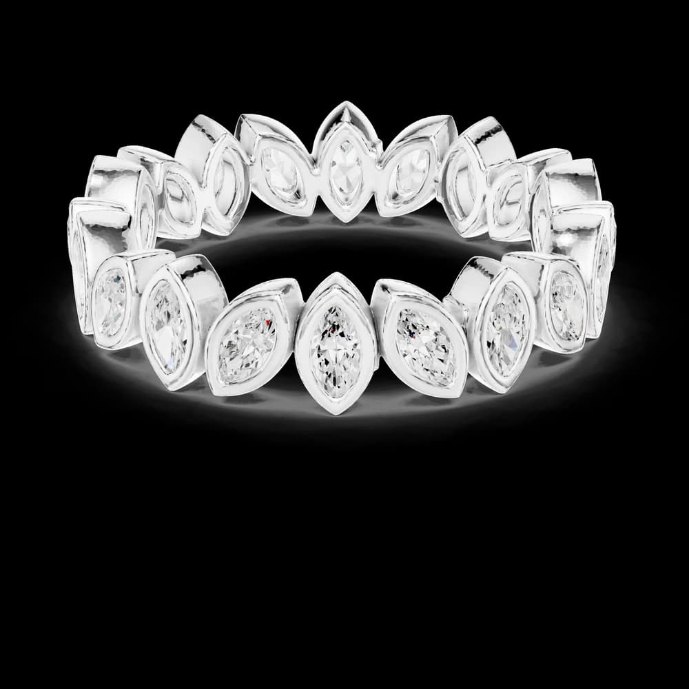 Blue Lupin Lab Grown Diamond Botanical Halo Ring - Image 5 Blue Lupin Lab Grown Diamond Botanical Halo Ring, view 5 of 9