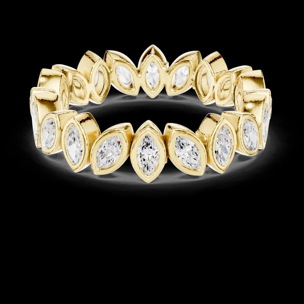 Blue Lupin Lab Grown Diamond Botanical Halo Ring - Image 6 Blue Lupin Lab Grown Diamond Botanical Halo Ring, view 6 of 9