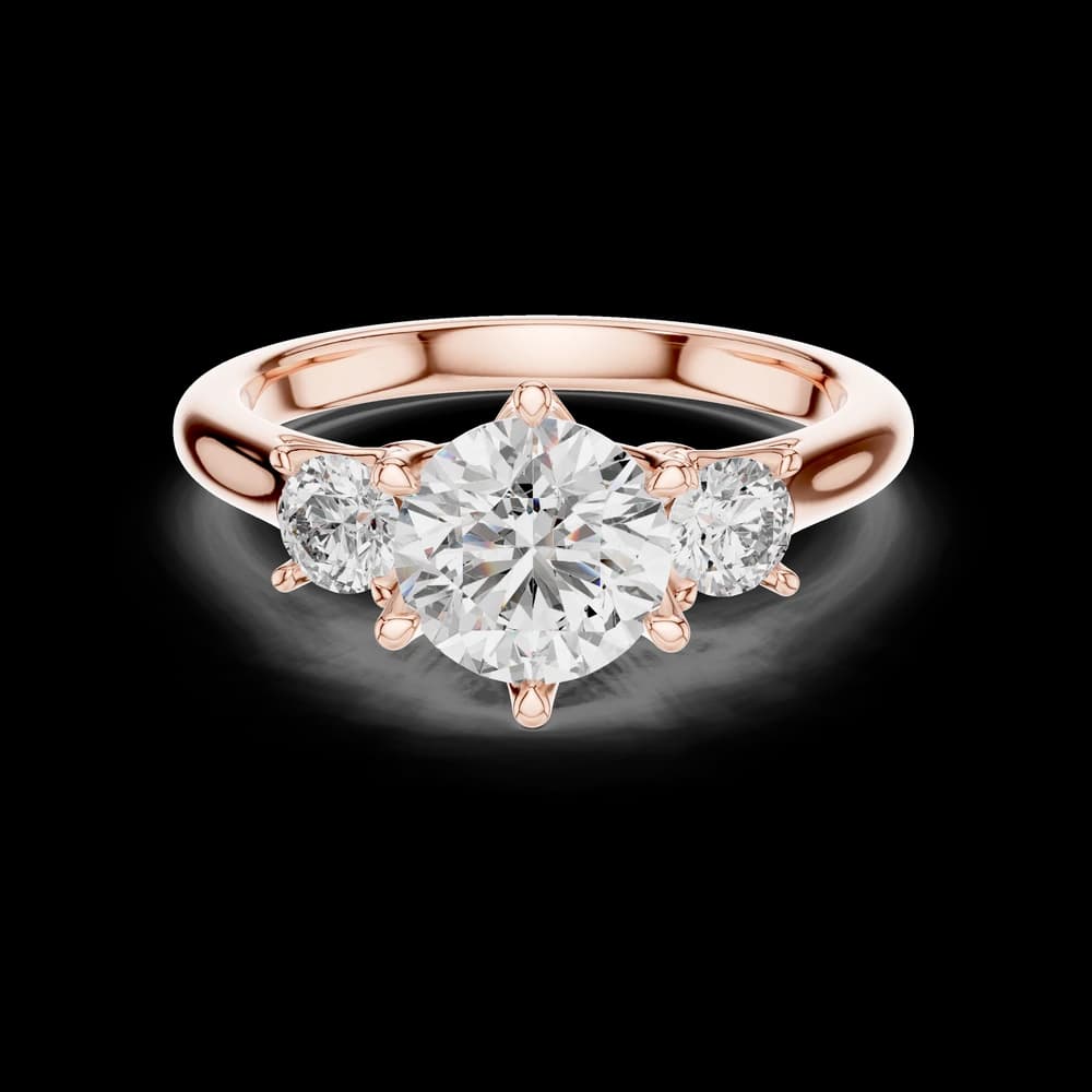 Round Cut Trio Lab Grown Diamond Ring - Image 1 Round Cut Trio Lab Grown Diamond Ring, view 1 of 5