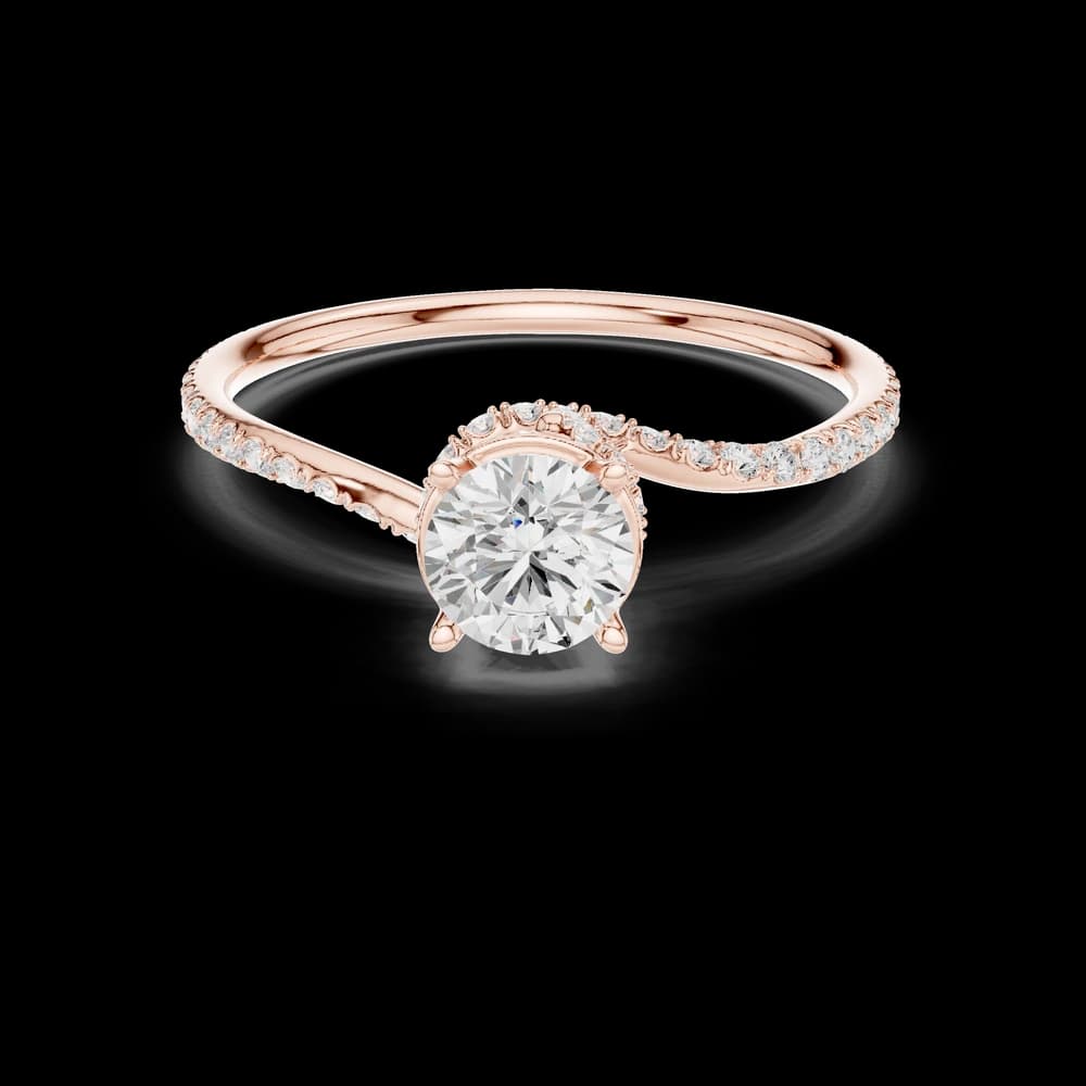 Bypass Pavé Setting Lab Grown Diamond Ring - Image 1 Bypass Pavé Setting Lab Grown Diamond Ring, view 1 of 1