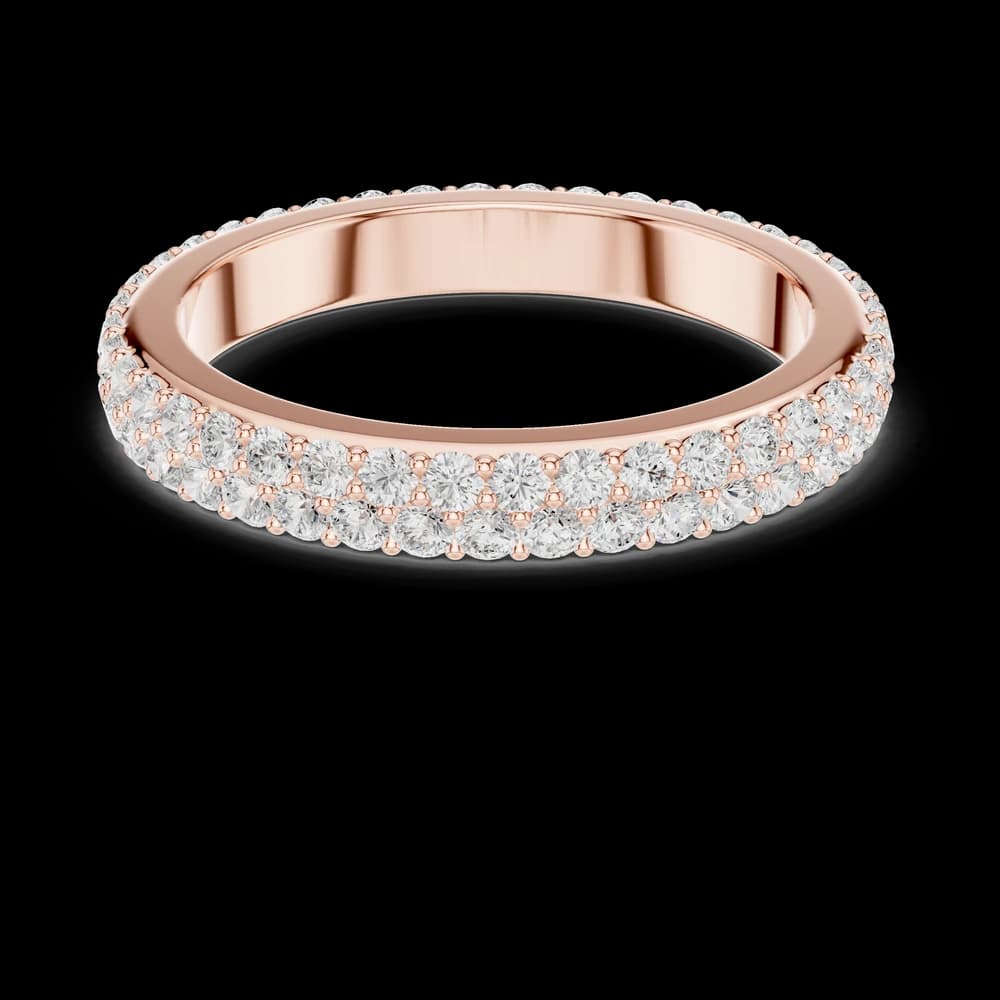 Double Row Micro Pavé Eternity Band - Image 1 Double Row Micro Pavé Eternity Band, view 1 of 6