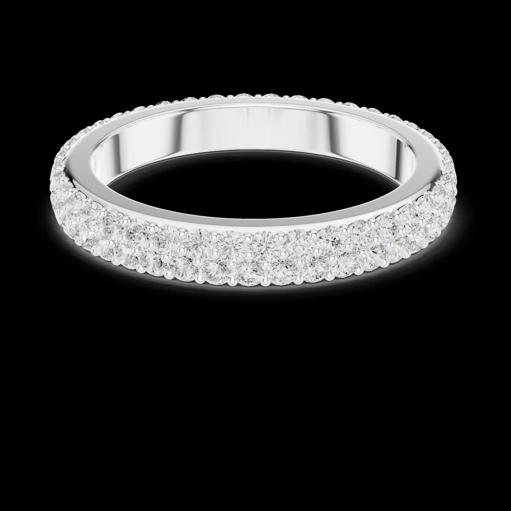 Double Row Micro Pavé Eternity Band - Image 2 Double Row Micro Pavé Eternity Band, view 2 of 6