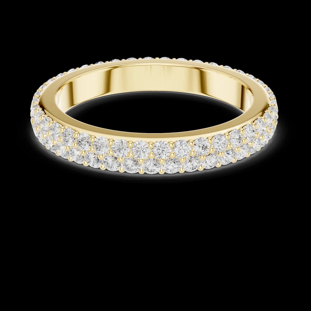 Double Row Micro Pavé Eternity Band - Image 3 Double Row Micro Pavé Eternity Band, view 3 of 6