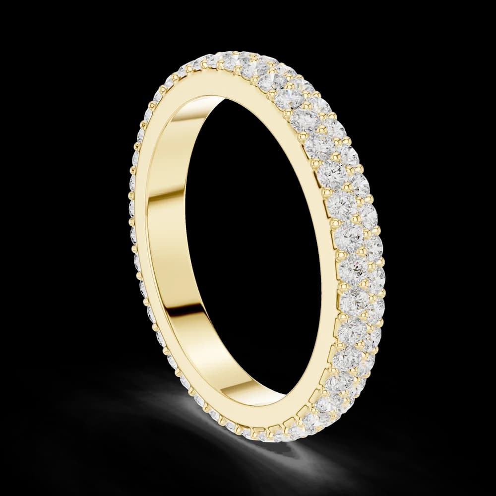 Double Row Micro Pavé Eternity Band - Image 4 Double Row Micro Pavé Eternity Band, view 4 of 6