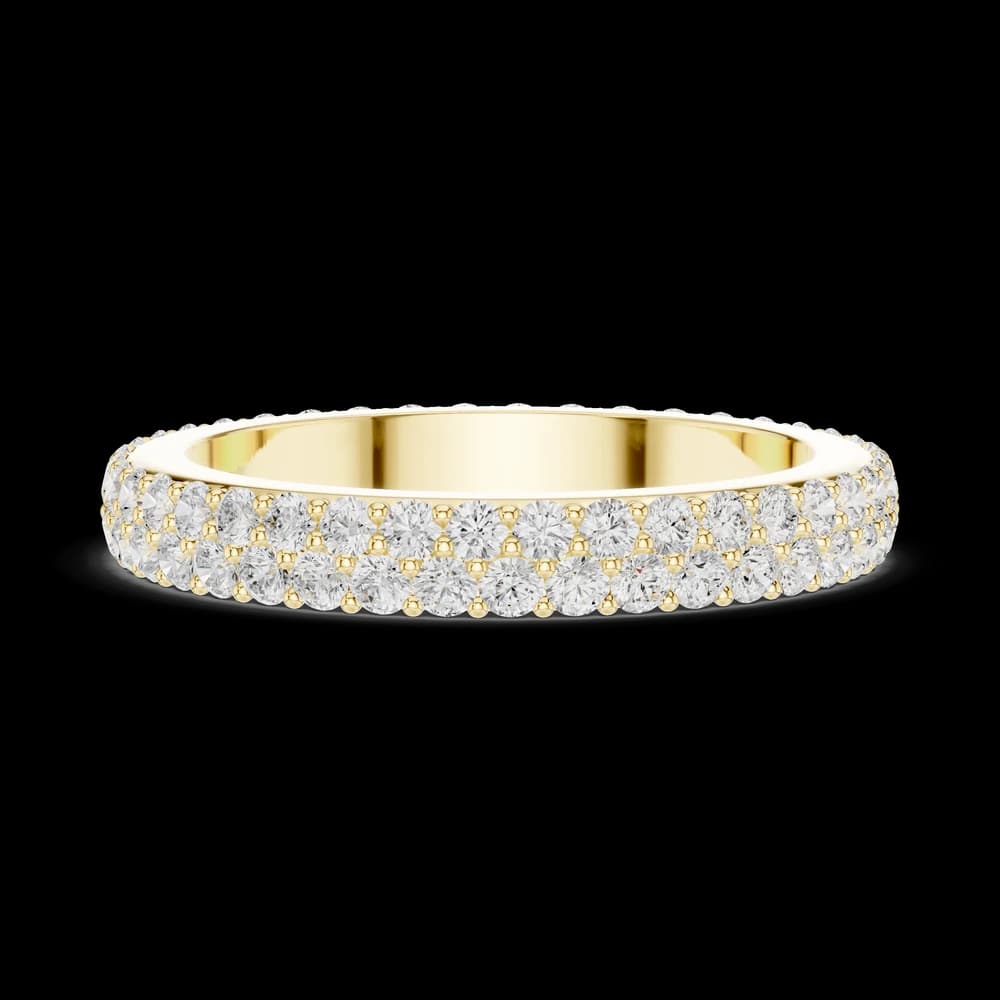 Double Row Micro Pavé Eternity Band - Image 6 Double Row Micro Pavé Eternity Band, view 6 of 6