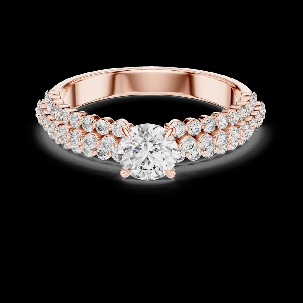 Bold Round Lab grown diamond Ring - Image 1 Bold Round Lab grown diamond Ring, view 1 of 5