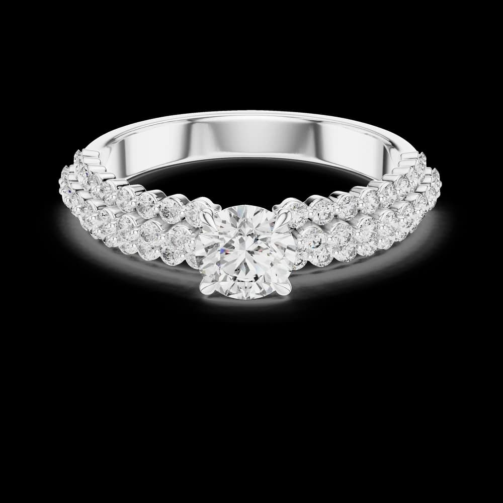 Bold Round Lab grown diamond Ring - Image 2 Bold Round Lab grown diamond Ring, view 2 of 5