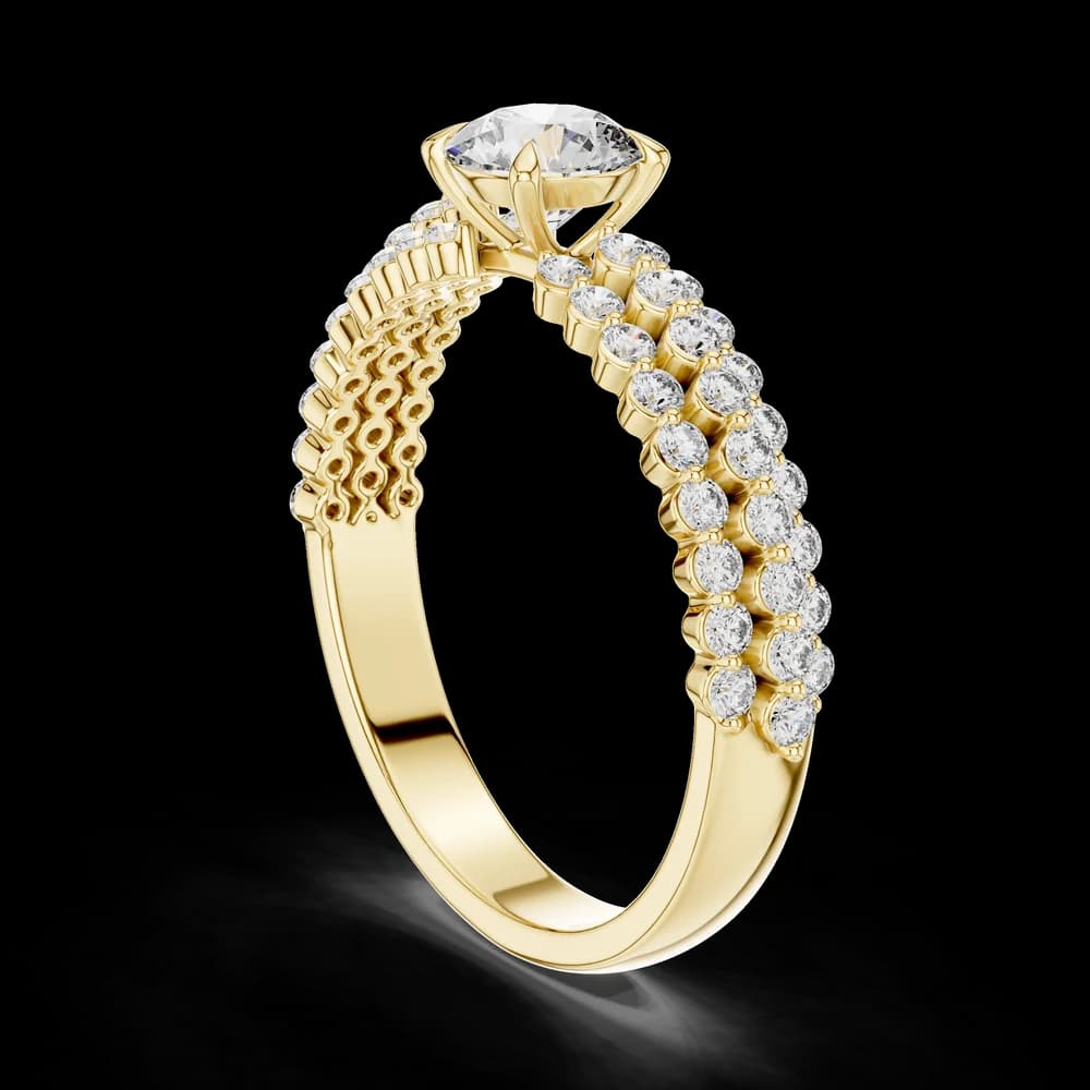 Bold Round Lab grown diamond Ring - Image 4 Bold Round Lab grown diamond Ring, view 4 of 5