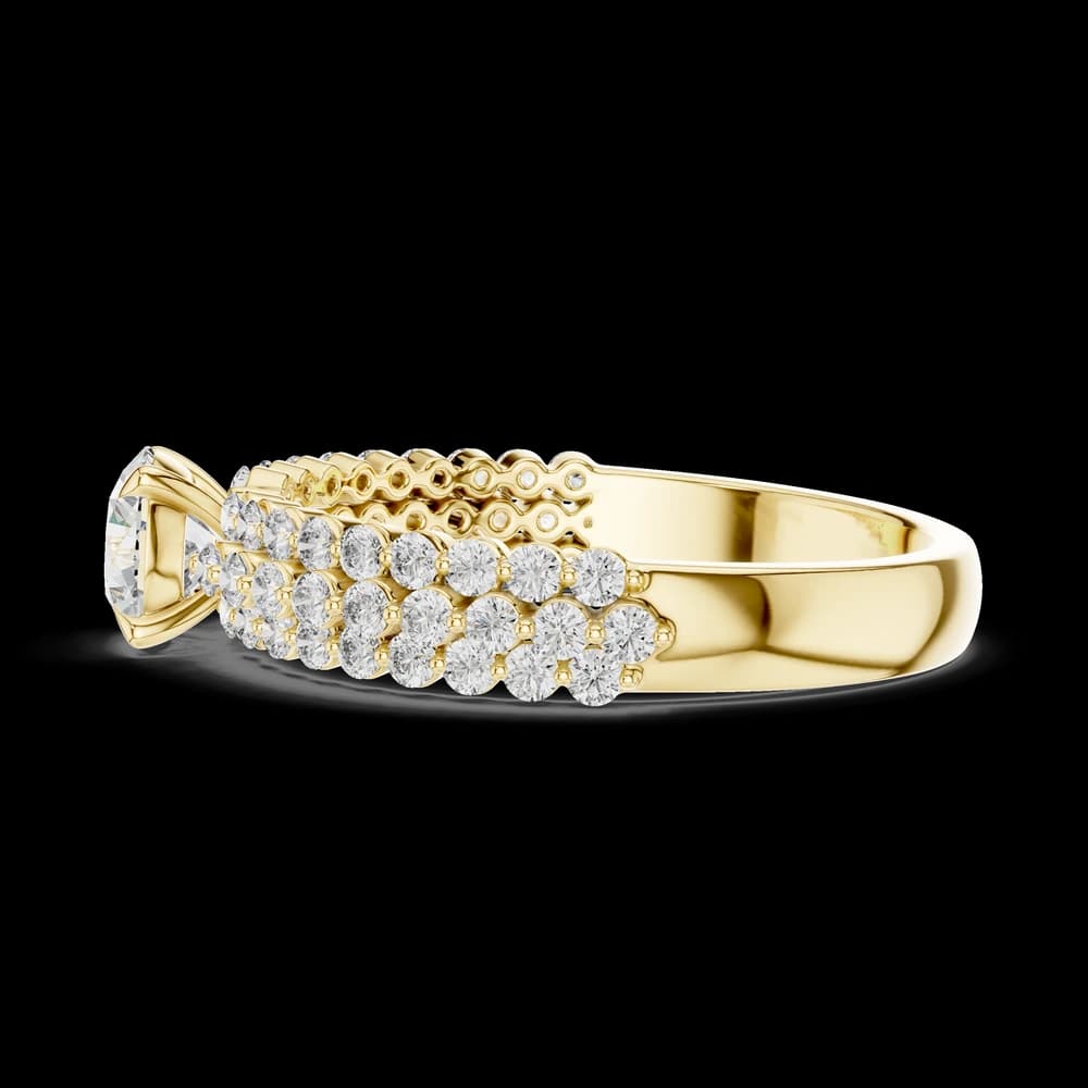 Bold Round Lab grown diamond Ring - Image 5 Bold Round Lab grown diamond Ring, view 5 of 5