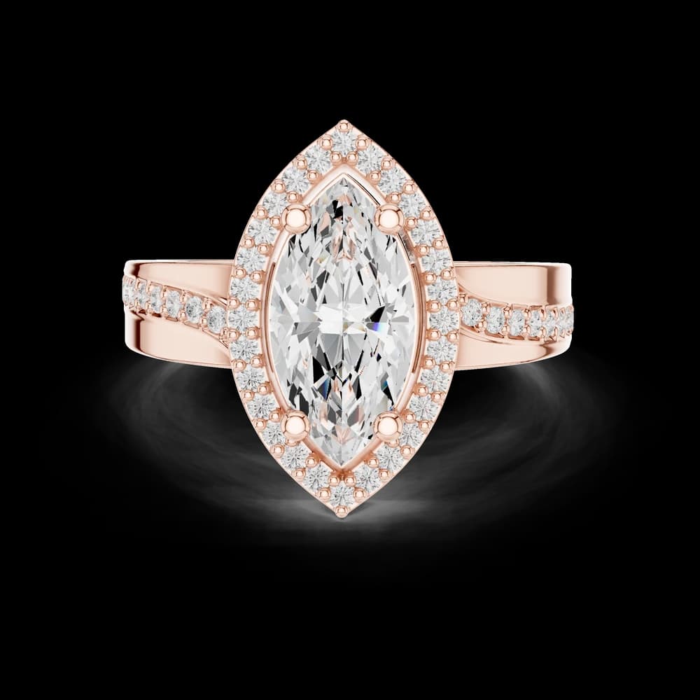 Braided Halo Lab Grown Diamond Ring - Image 1 Braided Halo Lab Grown Diamond Ring, view 1 of 6