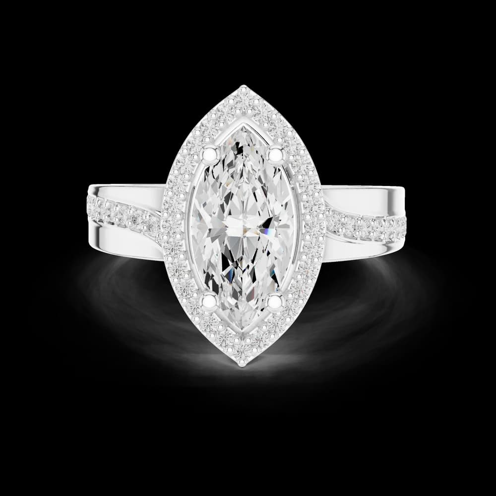 Braided Halo Lab Grown Diamond Ring - Image 2 Braided Halo Lab Grown Diamond Ring, view 2 of 6