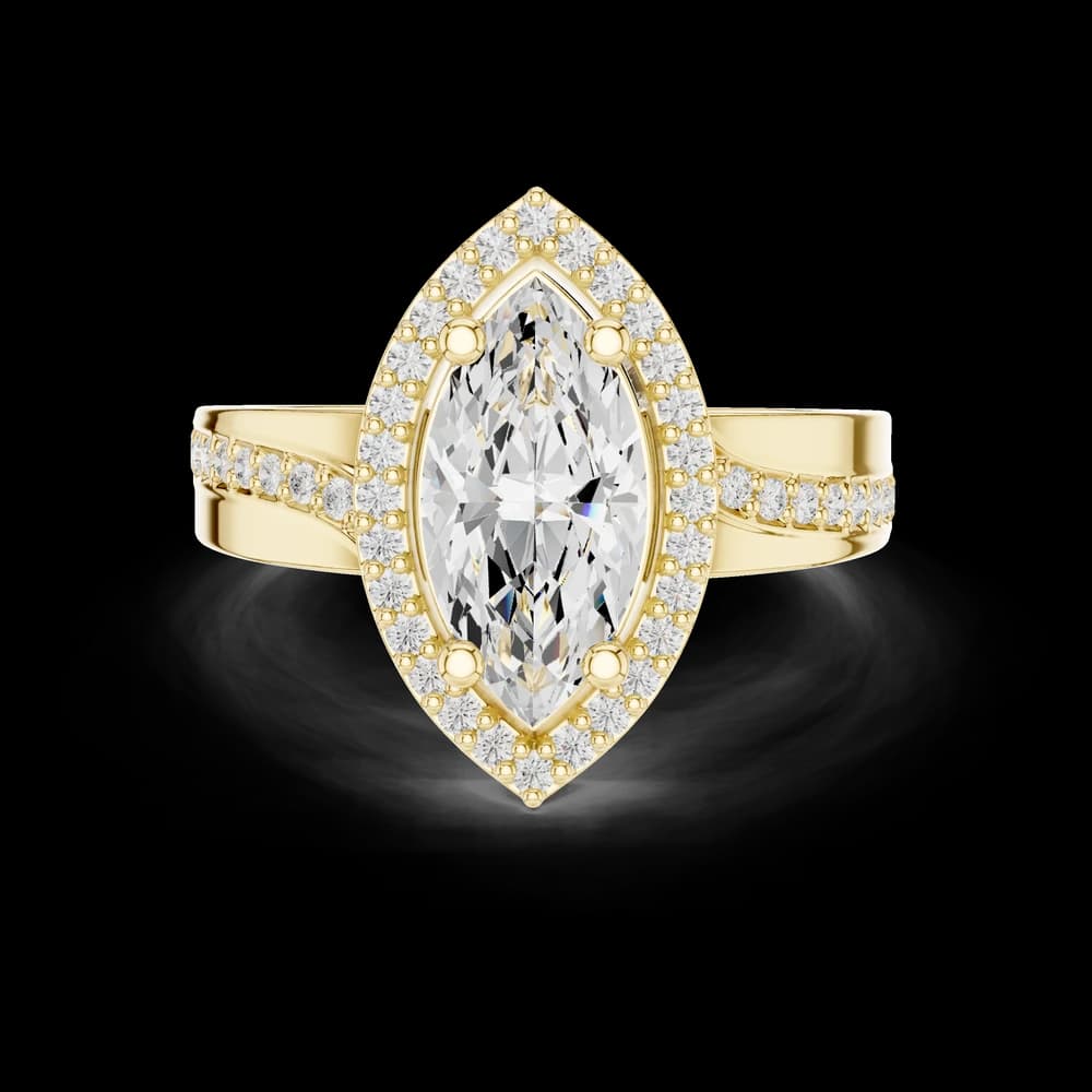 Braided Halo Lab Grown Diamond Ring - Image 3 Braided Halo Lab Grown Diamond Ring, view 3 of 6