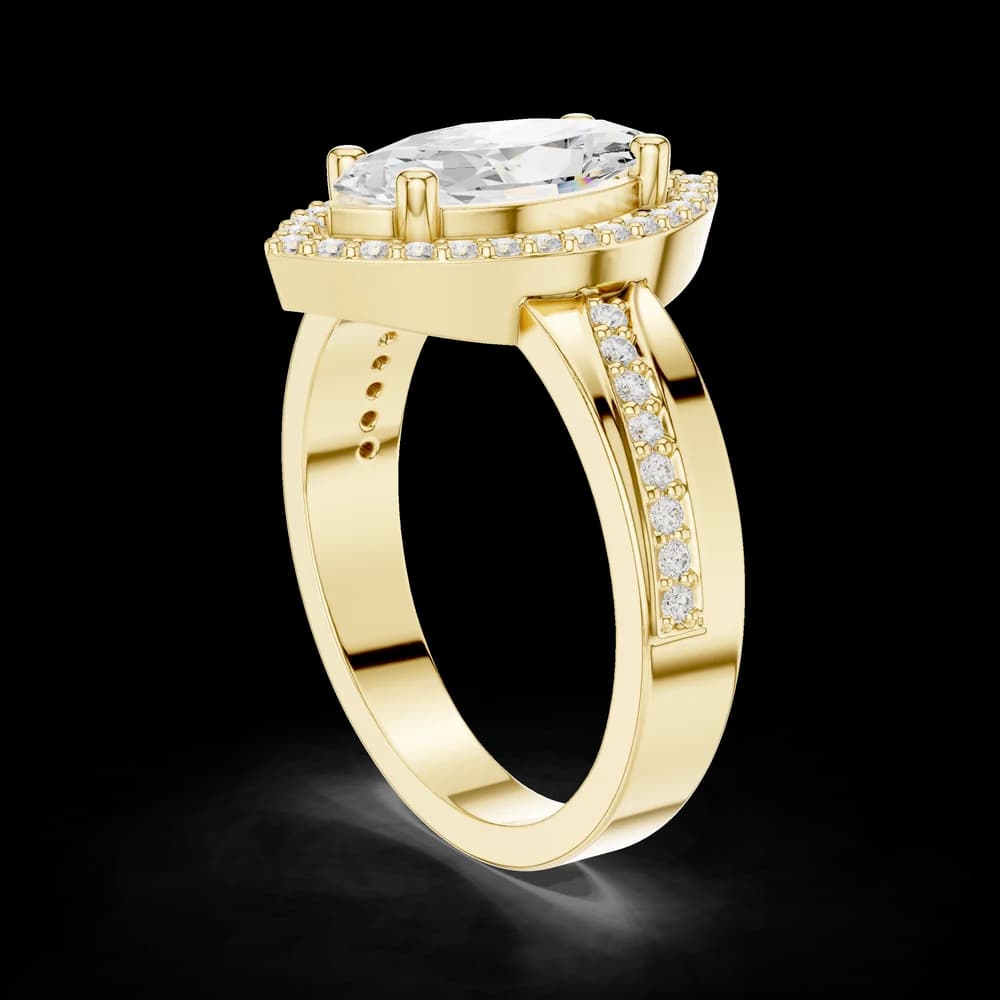 Braided Halo Lab Grown Diamond Ring - Image 4 Braided Halo Lab Grown Diamond Ring, view 4 of 6