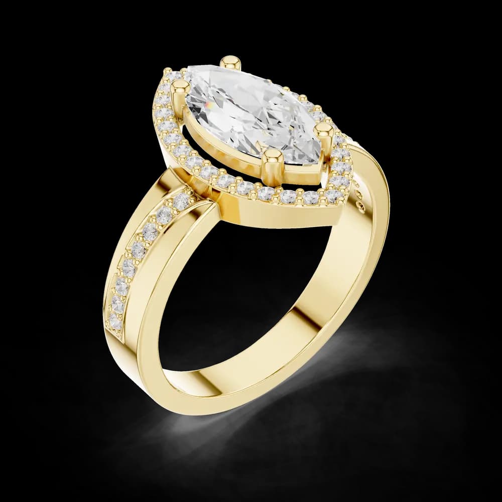 Braided Halo Lab Grown Diamond Ring - Image 5 Braided Halo Lab Grown Diamond Ring, view 5 of 6