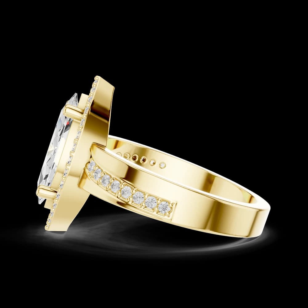 Braided Halo Lab Grown Diamond Ring - Image 6 Braided Halo Lab Grown Diamond Ring, view 6 of 6