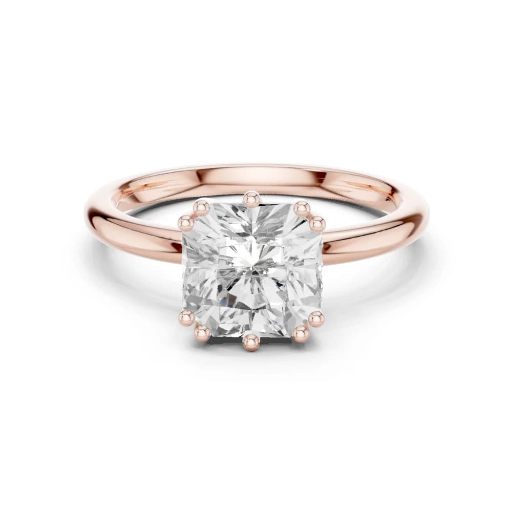 Radiant Cut Solitaire Lab Grown Diamond Ring - Image 1 Radiant Cut Solitaire Lab Grown Diamond Ring, view 1 of 9