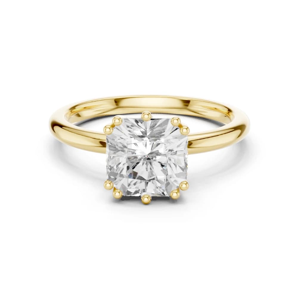 Radiant Cut Solitaire Lab Grown Diamond Ring - Image 2 Radiant Cut Solitaire Lab Grown Diamond Ring, view 2 of 9