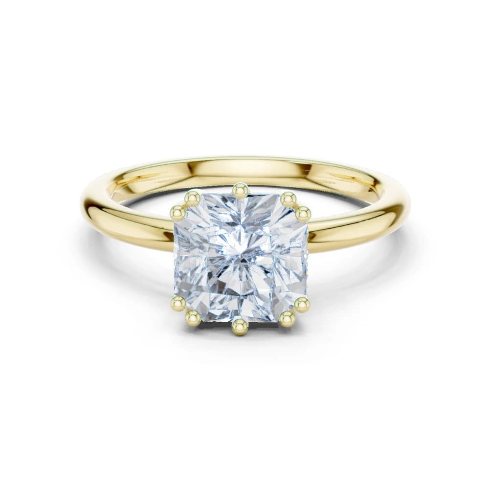 Radiant Cut Solitaire Lab Grown Diamond Ring - Image 3 Radiant Cut Solitaire Lab Grown Diamond Ring, view 3 of 9