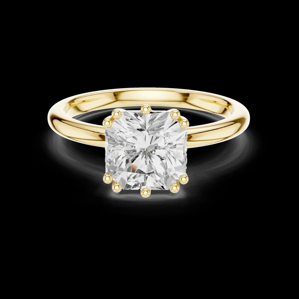 Radiant Cut Solitaire Lab Grown Diamond Ring - Image 6 Radiant Cut Solitaire Lab Grown Diamond Ring, view 6 of 9