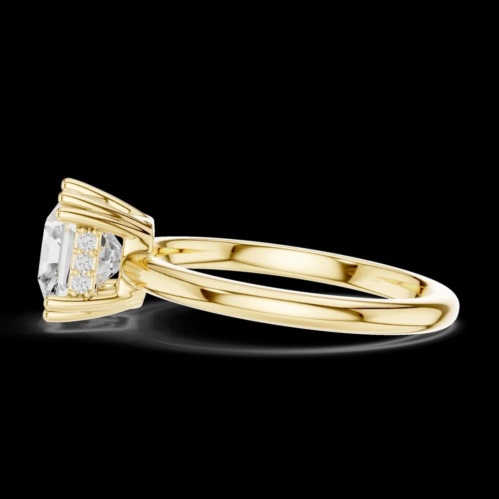 Radiant Cut Solitaire Lab Grown Diamond Ring - Image 9 Radiant Cut Solitaire Lab Grown Diamond Ring, view 9 of 9