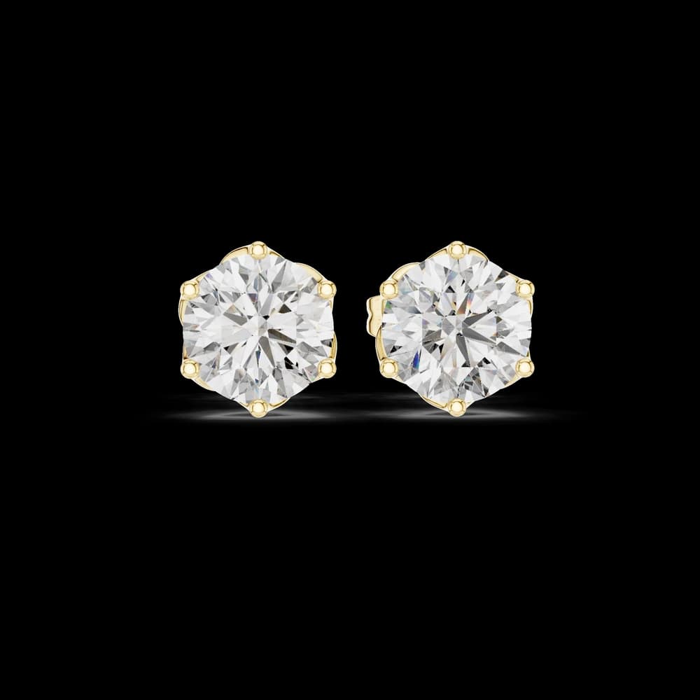 Brave Heart lab grown diamond earring design - Image 3 Brave Heart lab grown diamond earring design, view 3 of 6