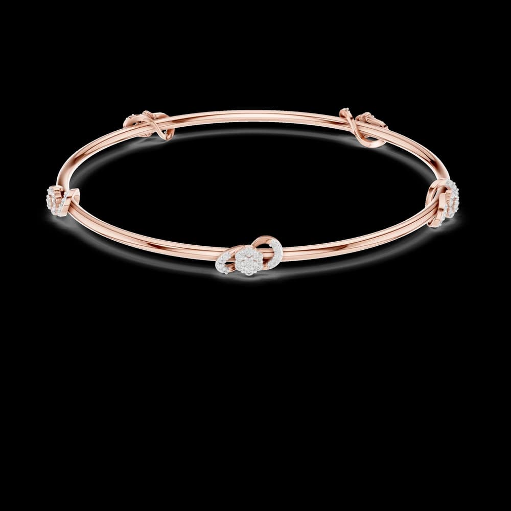 The Floral Ribbon Cluster Lab Grown Diamond Bracelet - Image 2 The Floral Ribbon Cluster Lab Grown Diamond Bracelet, view 2 of 7