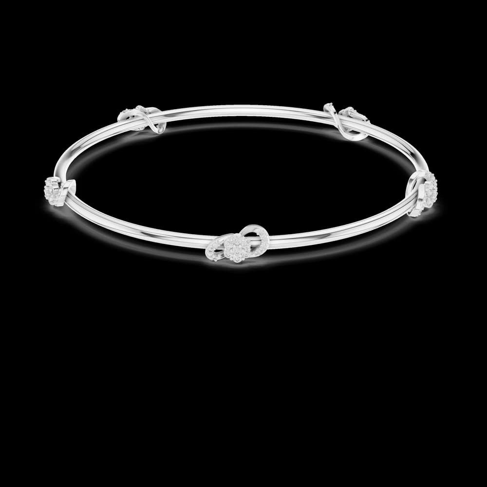 The Floral Ribbon Cluster Lab Grown Diamond Bracelet - Image 3 The Floral Ribbon Cluster Lab Grown Diamond Bracelet, view 3 of 7