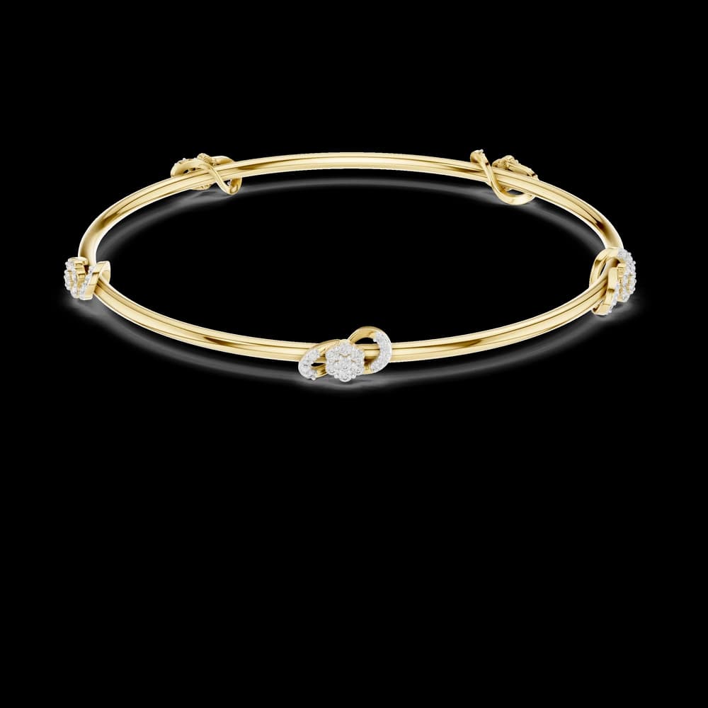 The Floral Ribbon Cluster Lab Grown Diamond Bracelet - Image 4 The Floral Ribbon Cluster Lab Grown Diamond Bracelet, view 4 of 7