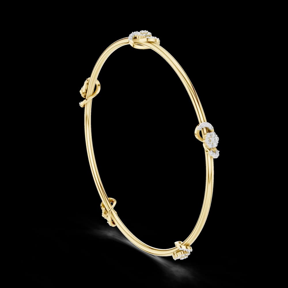 The Floral Ribbon Cluster Lab Grown Diamond Bracelet - Image 5 The Floral Ribbon Cluster Lab Grown Diamond Bracelet, view 5 of 7