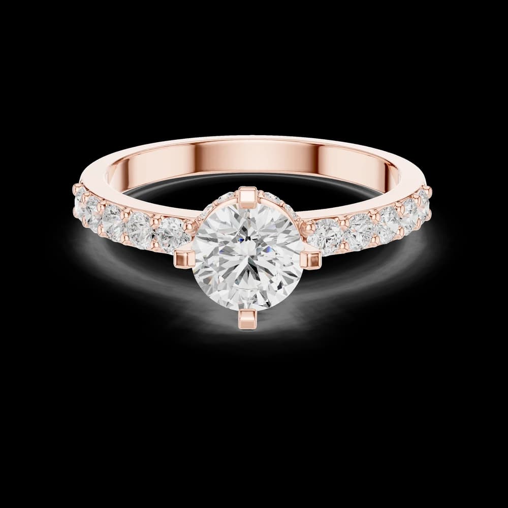 Brilliant 0.8 ct Round Diamond Lab Grown Diamond Ring - Image 1 Brilliant 0.8 ct Round Diamond Lab Grown Diamond Ring, view 1 of 6