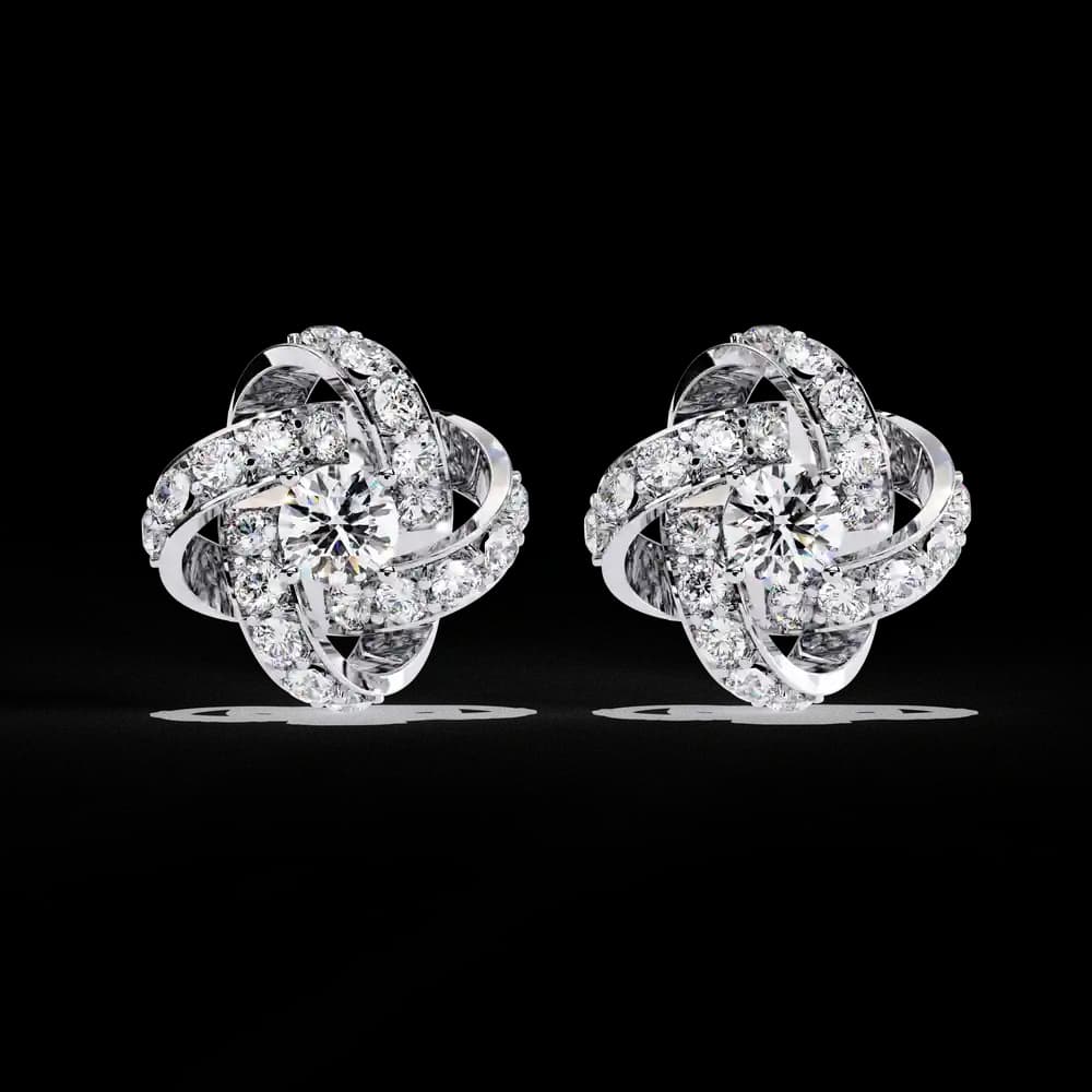 Brilliant Blossom Lab Grown Diamond Studs - Image 1 Brilliant Blossom Lab Grown Diamond Studs, view 1 of 4