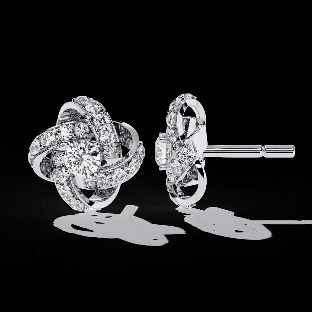 Brilliant Blossom Lab Grown Diamond Studs - Image 2 Brilliant Blossom Lab Grown Diamond Studs, view 2 of 4