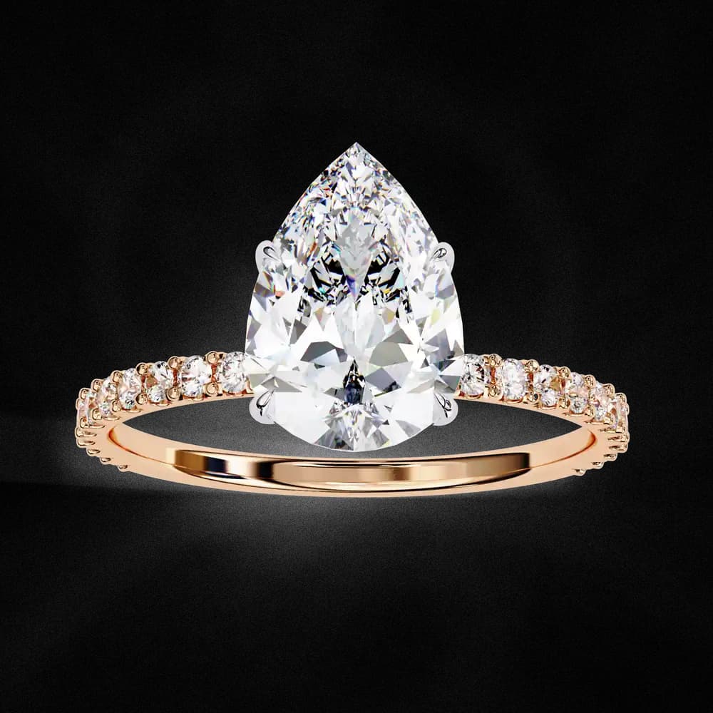 Brilliant Cut Halo Lab Grown Diamond Ring - Image 1 Brilliant Cut Halo Lab Grown Diamond Ring, view 1 of 6