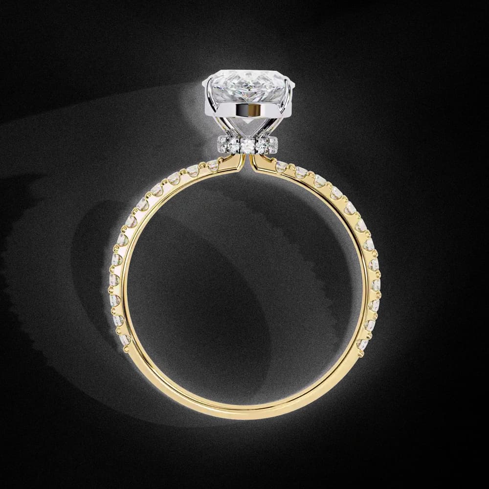 Brilliant Cut Halo Lab Grown Diamond Ring - Image 3 Brilliant Cut Halo Lab Grown Diamond Ring, view 3 of 6