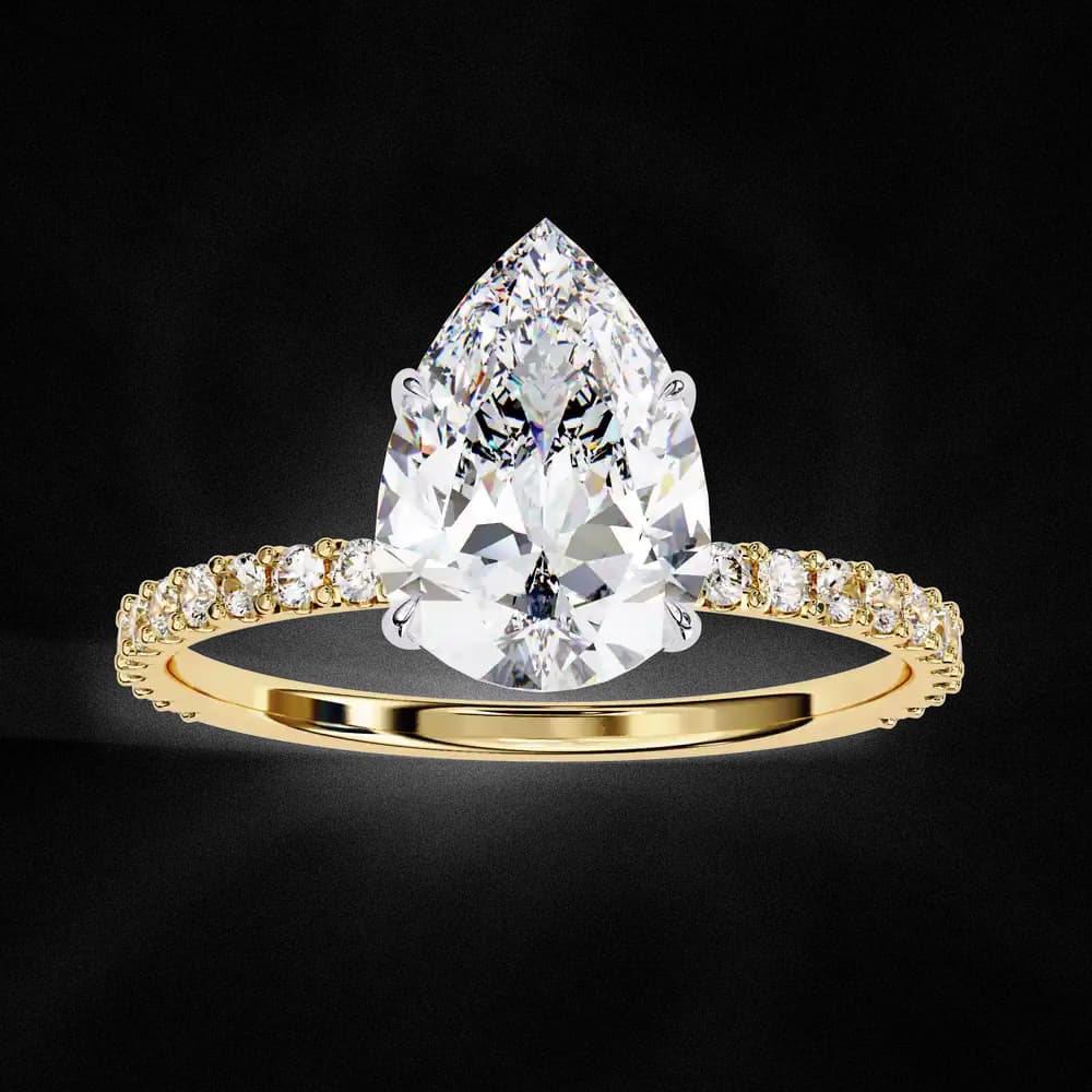 Brilliant Cut Halo Lab Grown Diamond Ring - Image 4 Brilliant Cut Halo Lab Grown Diamond Ring, view 4 of 6