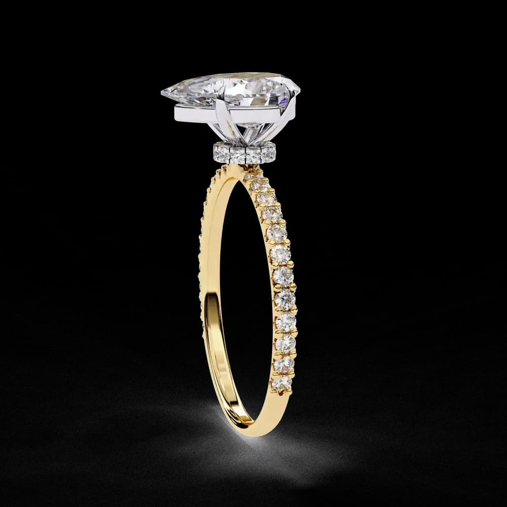 Brilliant Cut Halo Lab Grown Diamond Ring - Image 5 Brilliant Cut Halo Lab Grown Diamond Ring, view 5 of 6