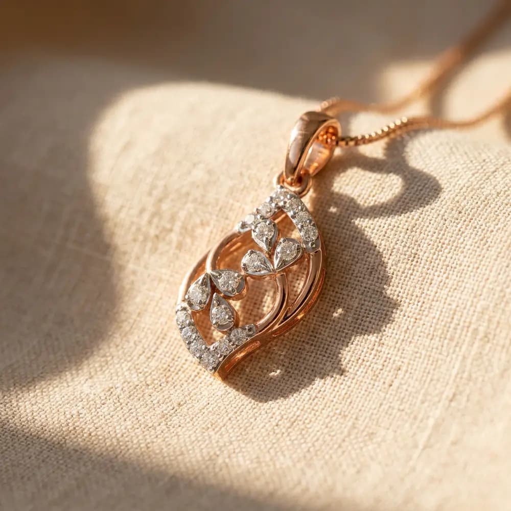Brilliant Linear Drop Lab Grown Diamond Pendant - Image 5 Brilliant Linear Drop Lab Grown Diamond Pendant, view 5 of 5