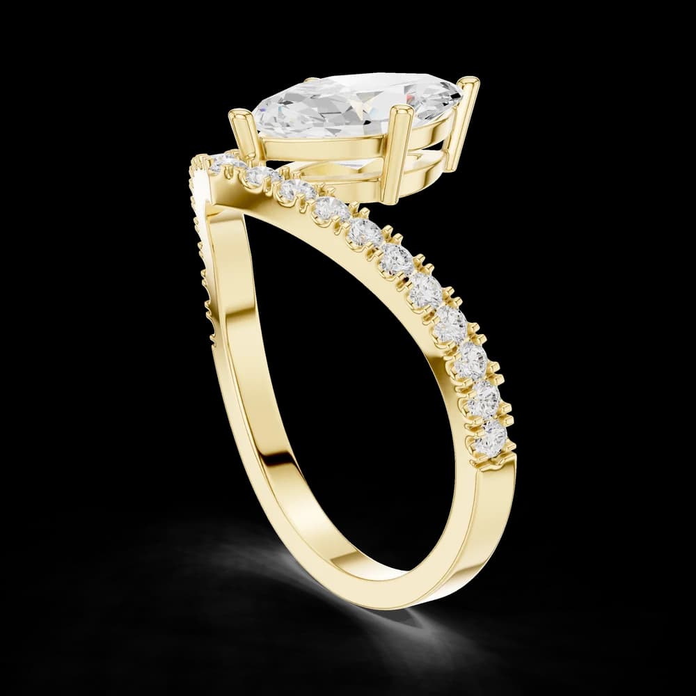 V-Band Marquise Lab Grown Diamond Ring - Image 4 V-Band Marquise Lab Grown Diamond Ring, view 4 of 6